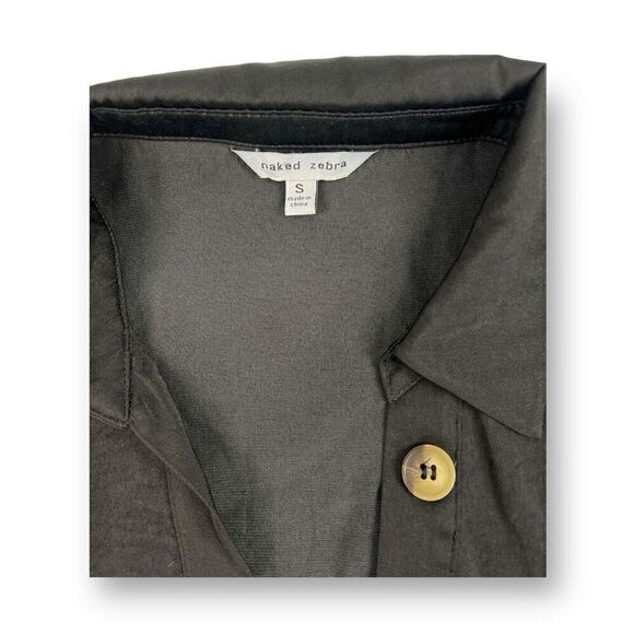 Naked Zebra Cropped Boxy Fit Blouse Top Size Small - Picture 5 of 5